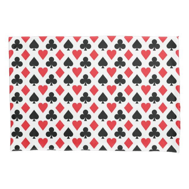 Deck of Cards Pattern Pillow Case (Front-Left)