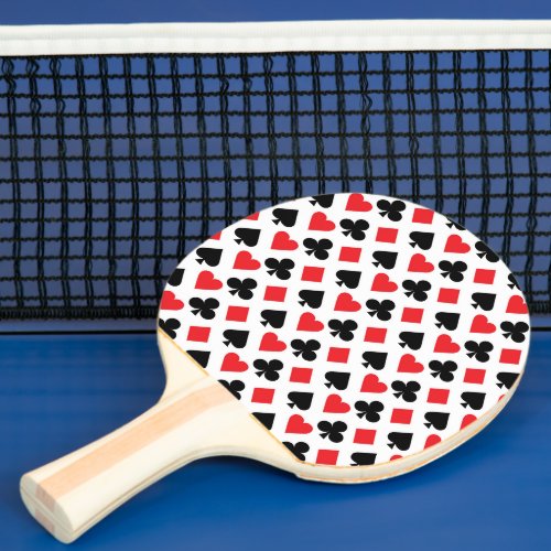 Deck of Cards Pattern Ping Pong Paddle