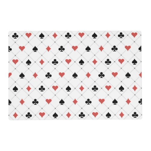 Deck of Cards Pattern Placemat