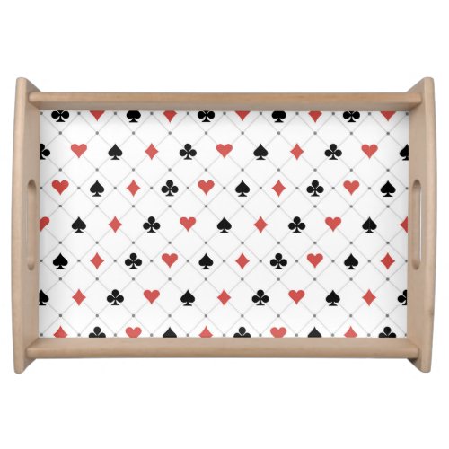 Deck of Cards Pattern Serving Tray