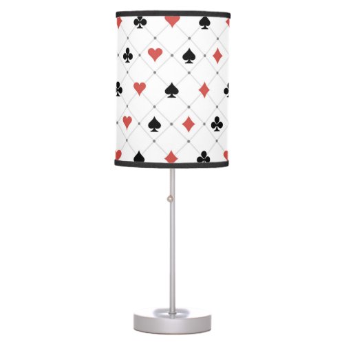Deck of Cards Pattern Table Lamp