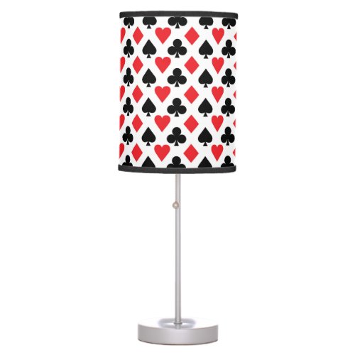 Deck of Cards Pattern Table Lamp