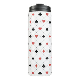 Deck of Cards Pattern Thermal Tumbler