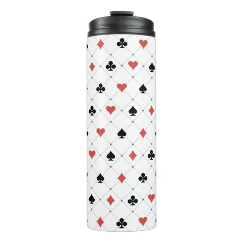 Deck of Cards Pattern Thermal Tumbler