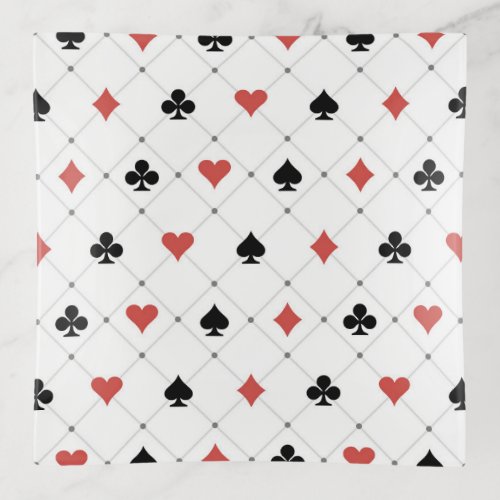 Deck of Cards Pattern Trinket Tray