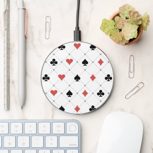 Deck of Cards Pattern Wireless Charger