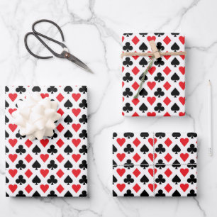Deck of Cards Pattern Wrapping Paper Sheets
