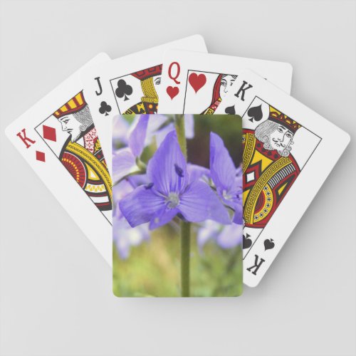 Deck of Cards Pretty Purple Flowers Poker Cards