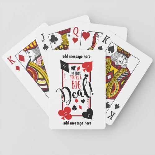 Deck of Cards thank you we think your a big deal Poker Cards