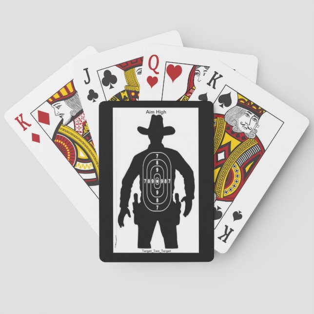 Deck of cards with a cowboy target design (Back)