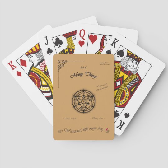 Deck Of Many Things Playing Cards Zazzle