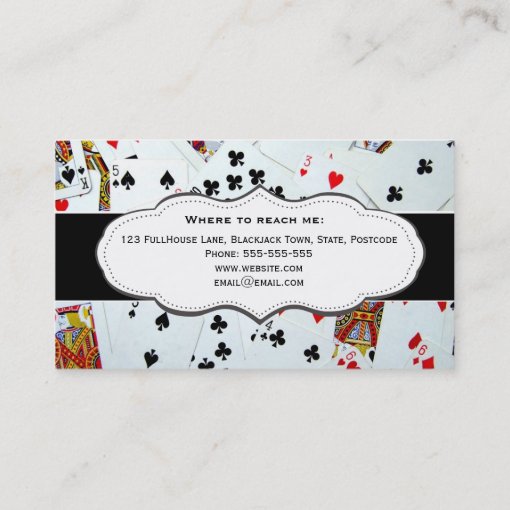 Deck of Playing Cards Business Cards Zazzle