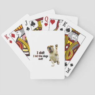 Deck of playing cards, featuring a Bulldog Poker Cards