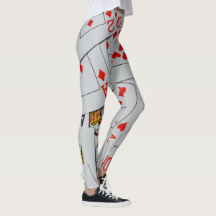 Deck Of Playing Cards, Ladies Full Print Leggings