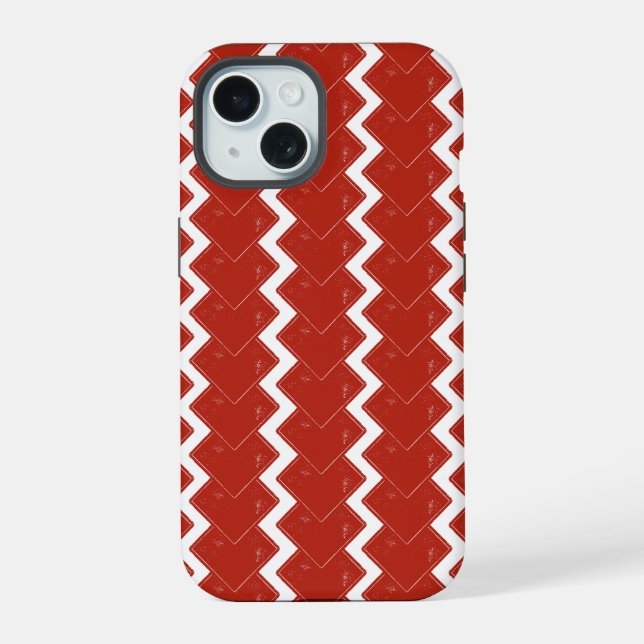 Deck of Red Squares Iphone Case (Back)