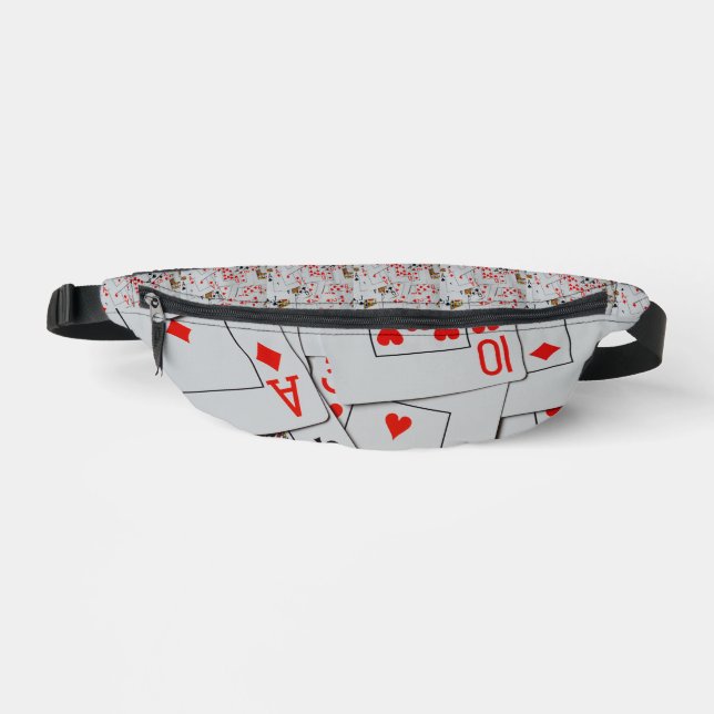 Deck Of Scatter Playing Cards Pattern, Fanny Pack (Front)