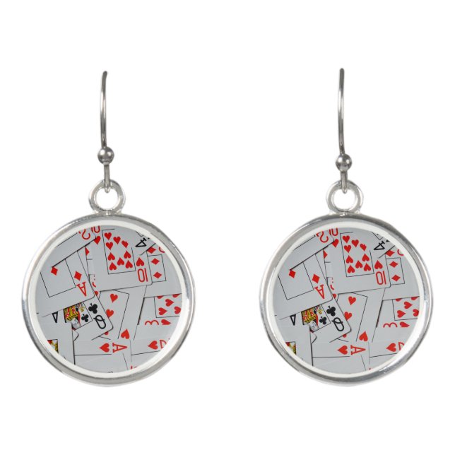 Deck Of Scattered Cards, Earrings (Front)
