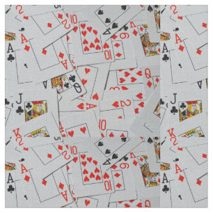 Deck Of Scattered Playing Cards, Fabric