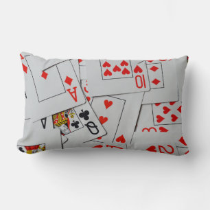 Deck Of Scattered Playing Cards, Lumbar Pillow