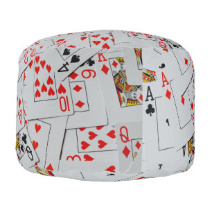 Deck Of Scattered Playing Cards, Pouffe Pouf