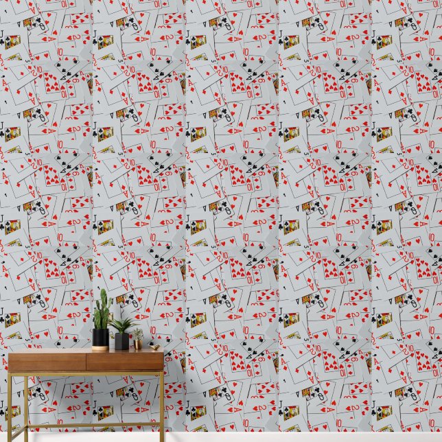 Deck Of Scattered Playing Cards, Wallpaper (Hallway)
