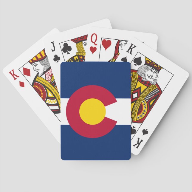 Deck Playing Cards with Flag of Colorado, USA (Back)