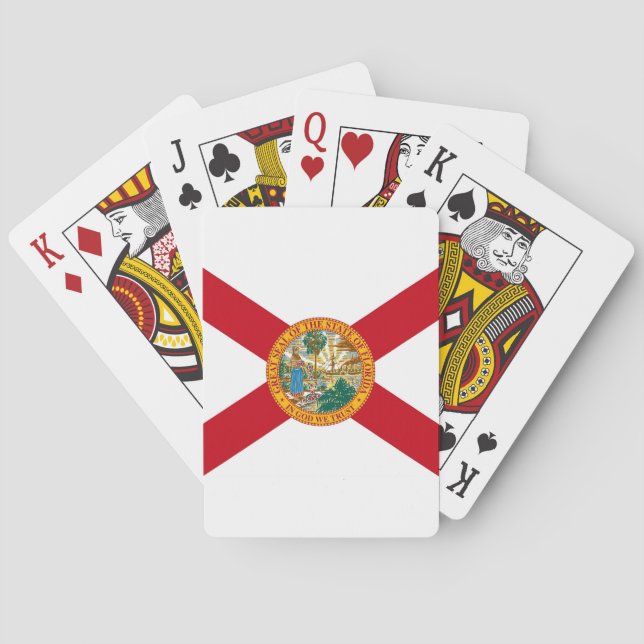 Deck Playing Cards with Flag of Florida (Back)
