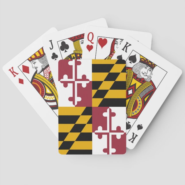 Deck Playing Cards with Flag of Maryland (Back)