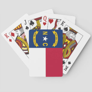 Deck Playing Cards with Flag of North Carolina, US