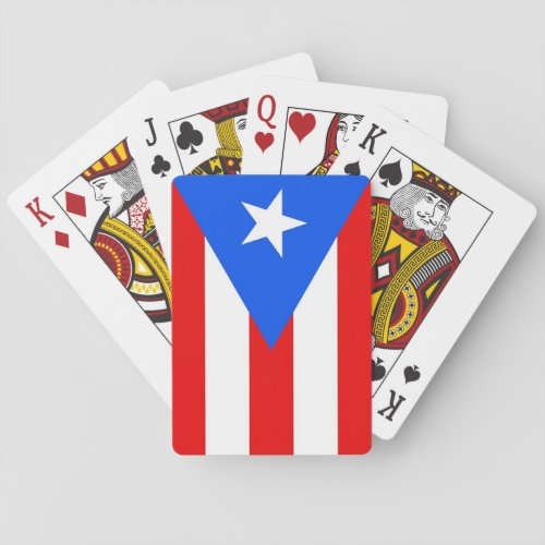 Deck Playing Cards with Flag of Puerto Rico