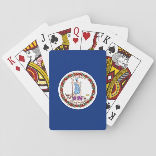 Deck Playing Cards with Flag of Virginia