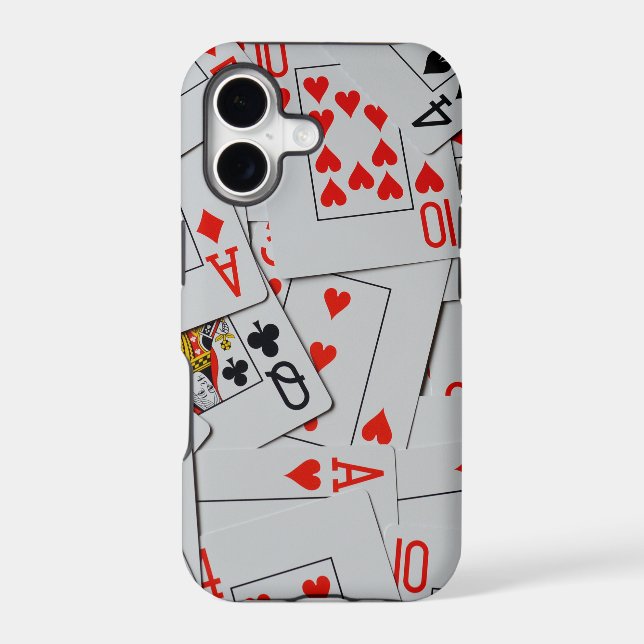 Deck Scattered Playing Cards, Iphone Case (Back)