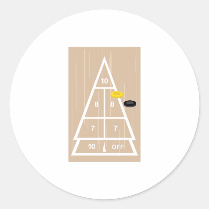 Deck Shuffleboard Classic Round Sticker