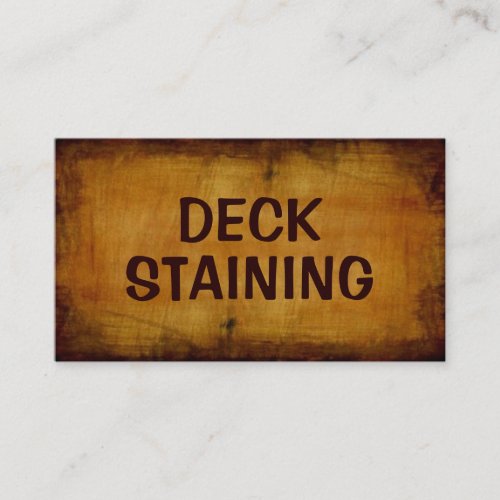 Deck Staining Antique Business Card