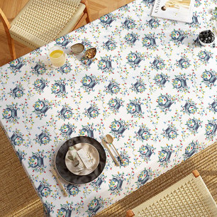 Deck the Claws Coastal Christmas Crab Tablecloth