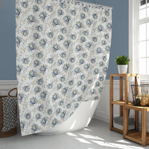 Deck the Claws Coastal Crab Christmas Shower Curtain