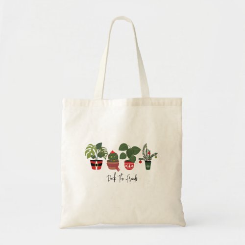 Deck The Fronds Houseplant Christmas Tote Bag