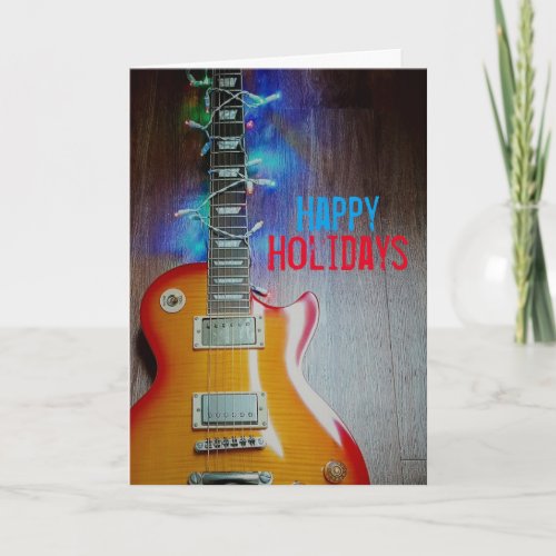 Deck the Guitar Holiday Card