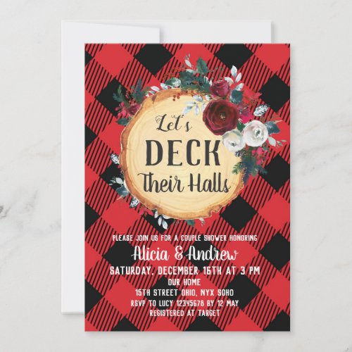 Deck the Hall Christmas Party Invitation