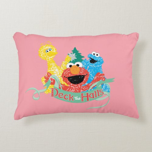 Deck the Hall Sesame Street Accent Pillow