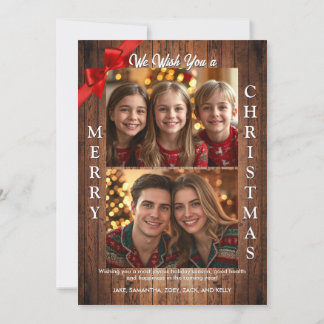 Deck the Halls 3 Photo Christmas Card