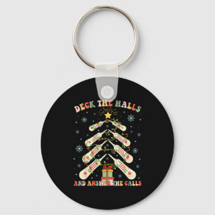 Deck The Halls & Answer The Calls Cna Christma Keychain