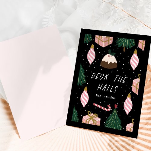 Deck the Halls Black Pink Holiday Gifts Christmas