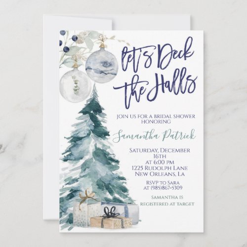 Deck the Halls Bridal Invitation