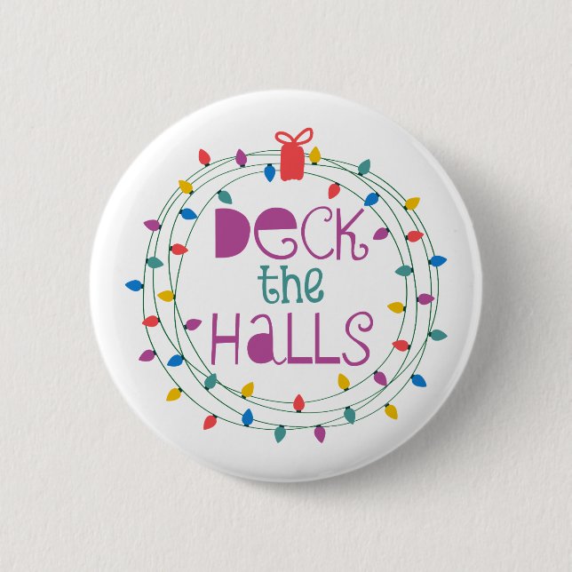 Deck The Halls Button (Front)