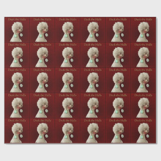 Deck the Halls Chicken Gift Wrap