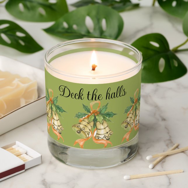 Deck the Halls-Christmas Bells-Holiday Cheer Scented Candle (Lit)