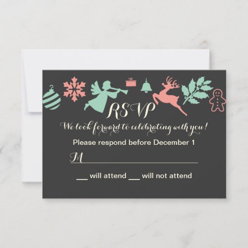 Deck The Halls Christmas Party RSVP Invitation