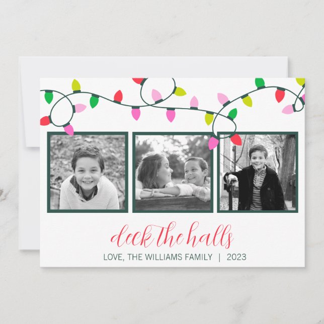 Deck The Halls Christmas Photo Card (Front)