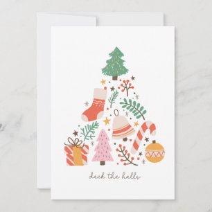Deck The Halls Christmas Tree Holiday Card